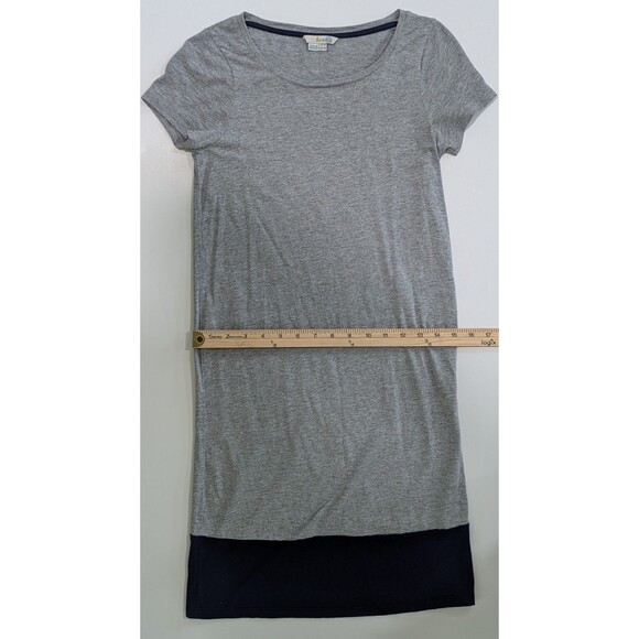Boden US 2 Solid Grey Short Sleeve Dress Navy Casual - Picture 12 of 12